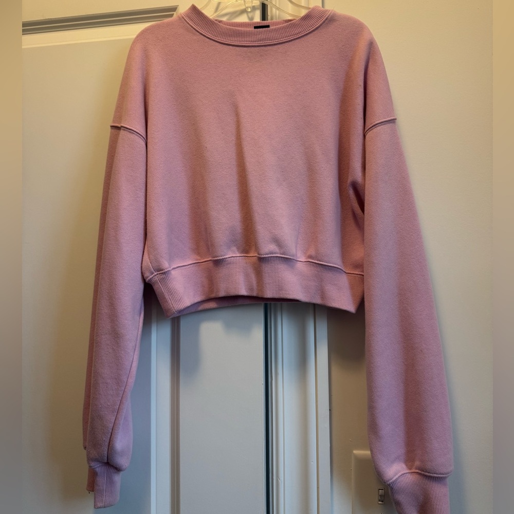 Pink Cropped Pullover